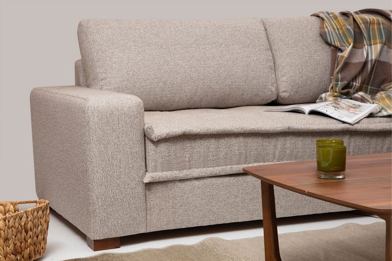 Gladfield Divansofa 3-seters - Beige - Møbler - Sofaer - Hjørnesofa