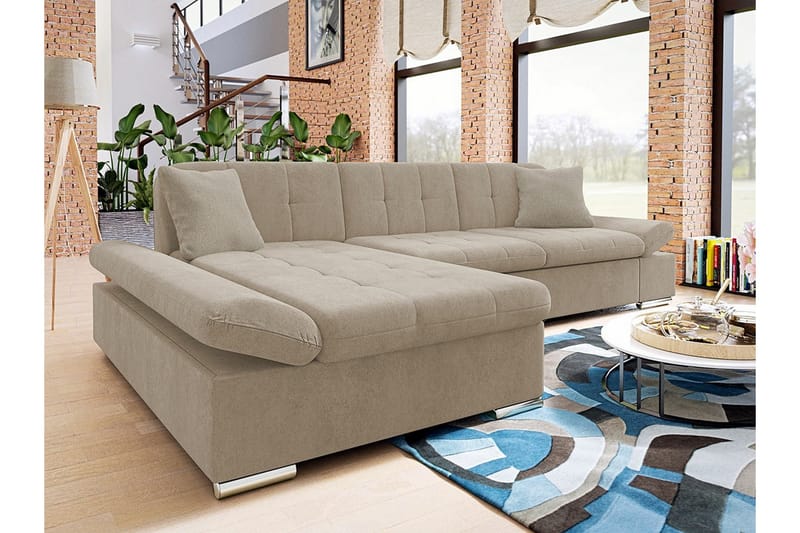 Kintore 3-seters Hjørnesofa - Beige - Møbler - Sofaer - Hjørnesofa