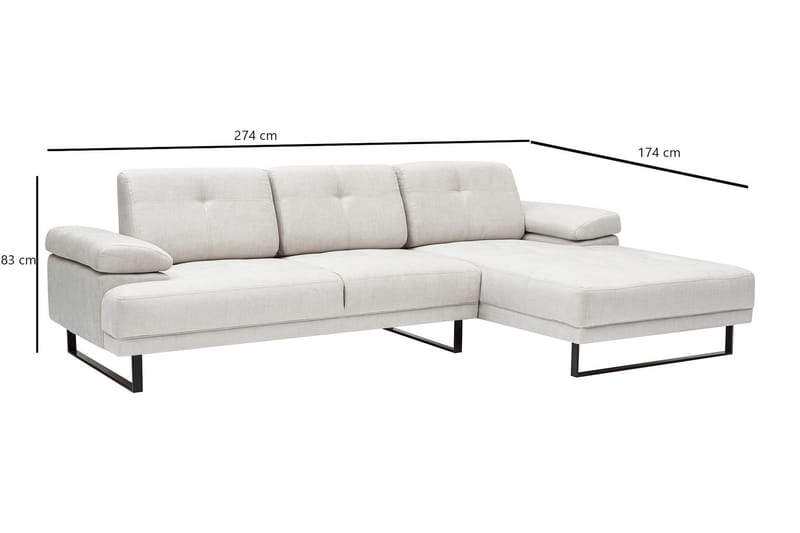 Kitimat Divansofa 3-seters - Beige - Møbler - Sofaer - Hjørnesofa