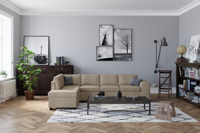 Link Hjørnesofa med Divan Vendbar - Beige - Møbler - Sofaer - Hjørnesofa - Hjørnesofa med divan