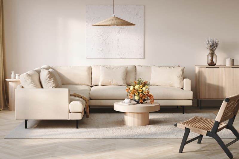 Menard 5-seters Hjørnesofa - Beige - Møbler - Sofaer - Hjørnesofa