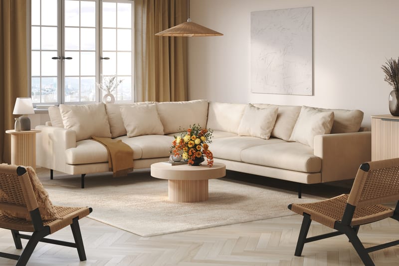 Menard 5-seters Hjørnesofa - Beige - Møbler - Sofaer - Hjørnesofa