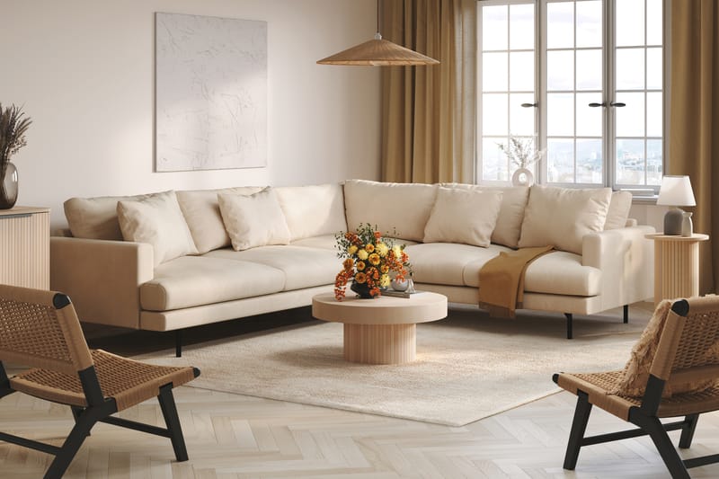 Menard 5-seters Hjørnesofa - Beige - Møbler - Sofaer - Hjørnesofa