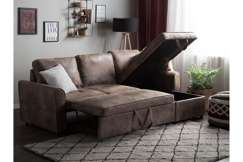 Nesna Hjørnesofa 228 cm - Brun - Møbler - Sofaer - Hjørnesofa