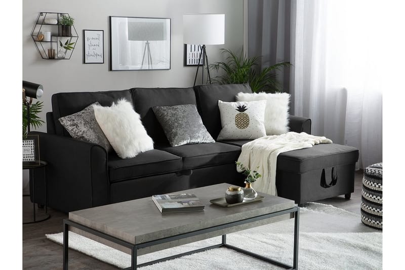 Nesna Hjørnesofa 228 cm - Svart - Møbler - Sofaer - Hjørnesofa