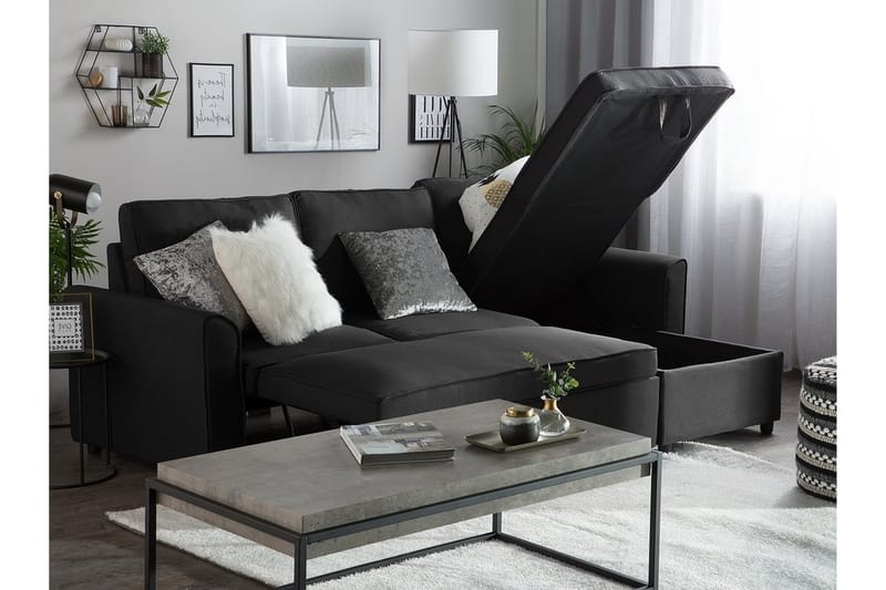 Nesna Hjørnesofa 228 cm - Svart - Møbler - Sofaer - Hjørnesofa