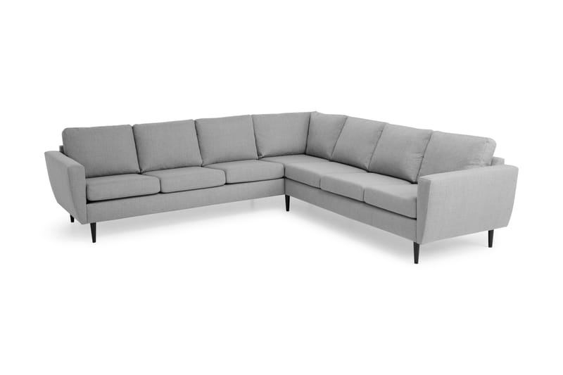 Nordic Large Hjørnesofa - Lysegrå/Svart - Møbler - Sofaer - Hjørnesofa