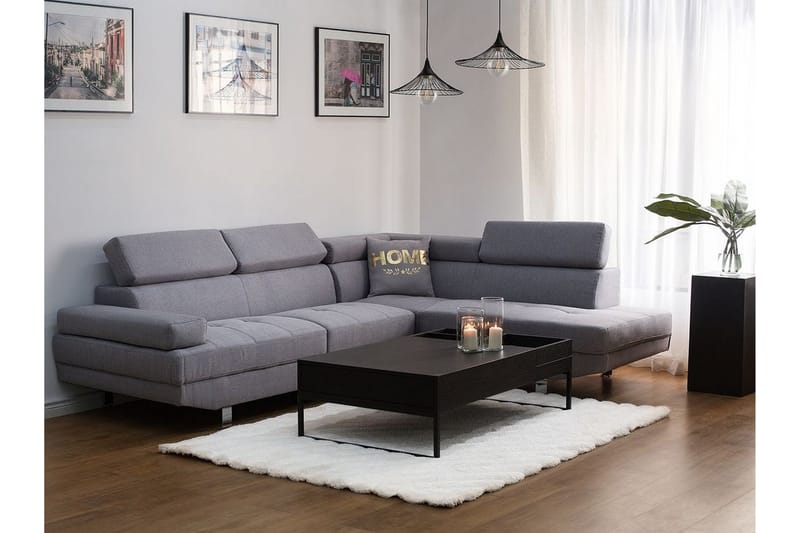 Norrea Hjørnesofa 261 cm - Grå - Møbler - Sofaer - Hjørnesofa