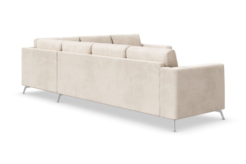 Ocean Lyx Hjørnesofa Vendbar - Beige/Krom - Møbler - Sofaer - Hjørnesofa