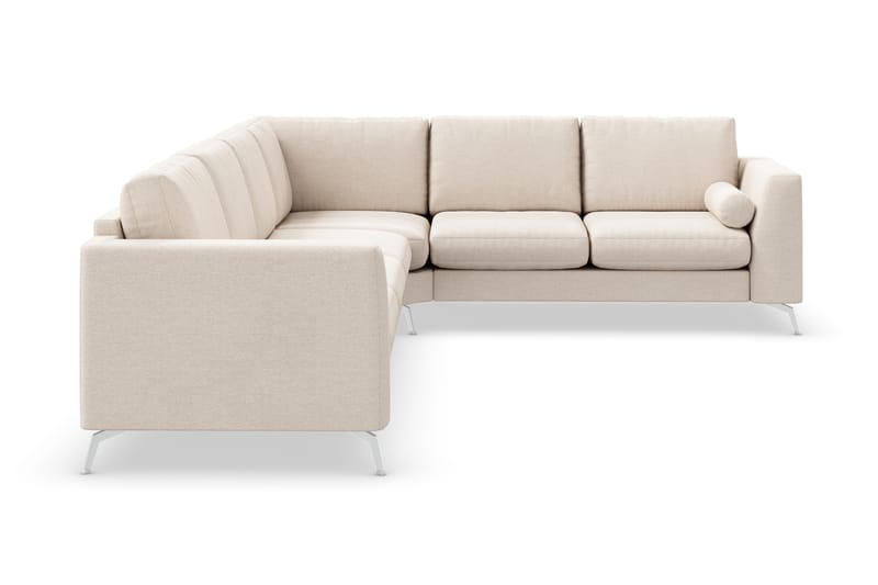 Ocean Lyx Hjørnesofa Vendbar - Beige/Krom - Møbler - Sofaer - Hjørnesofa