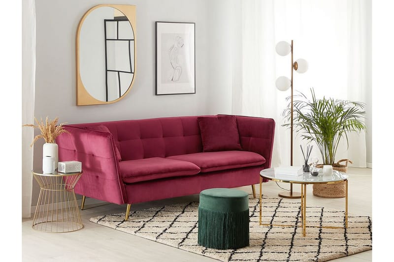 Rosalee Sofa 3-seter - Rød - Møbler - Sofaer - Hjørnesofa