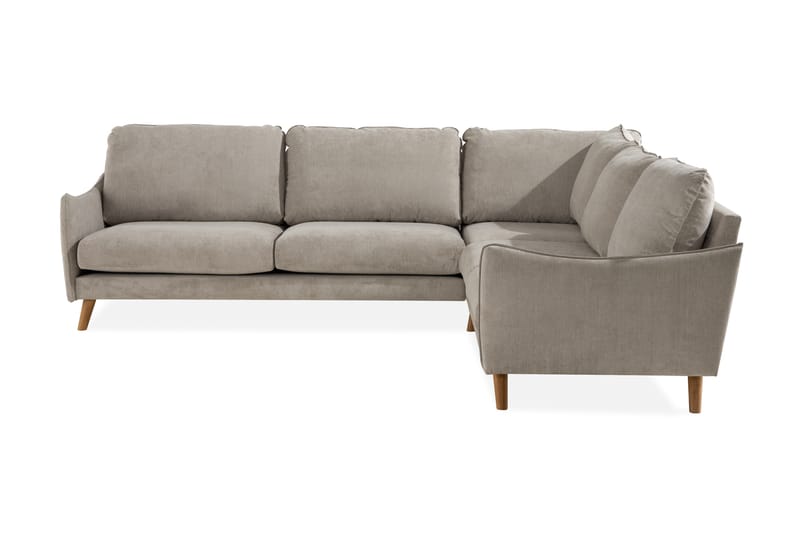 Trend Lyx Hjørnesofa Høyre - Beige/Eik - Møbler - Sofaer - Hjørnesofa