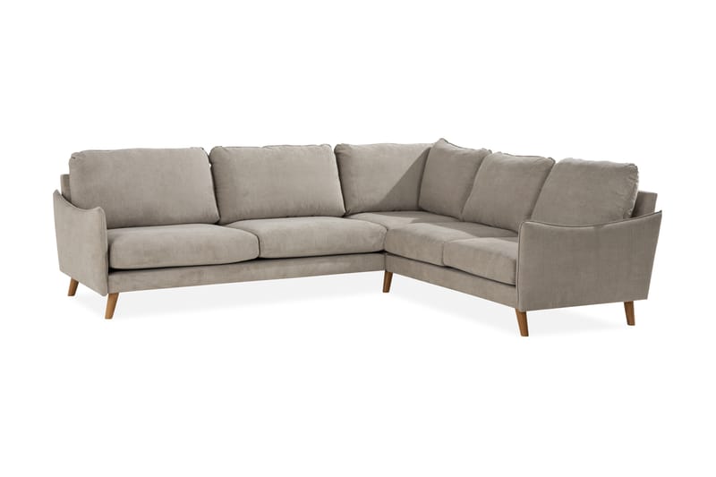 Trend Lyx Hjørnesofa Høyre - Beige/Eik - Møbler - Sofaer - Hjørnesofa