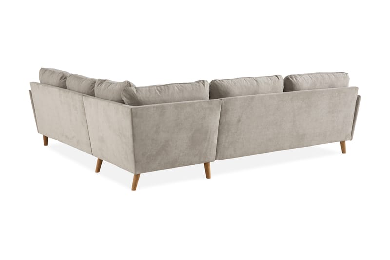 Trend Lyx Hjørnesofa Høyre - Beige/Eik - Møbler - Sofaer - Hjørnesofa