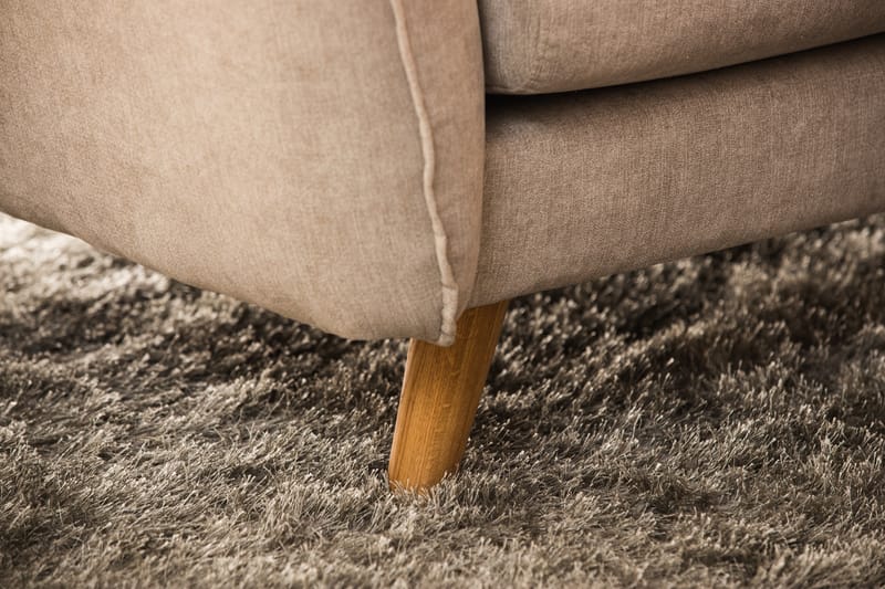 Trend Stor Luksus Hjørnesofa Vendbar L-formet - Beige / Eik - Møbler - Sofaer - Hjørnesofa