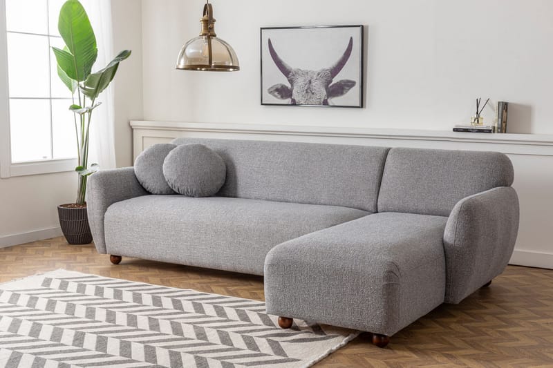 Whitecliffs Divansofa 3-seters - Grå - Møbler - Sofaer - Hjørnesofa