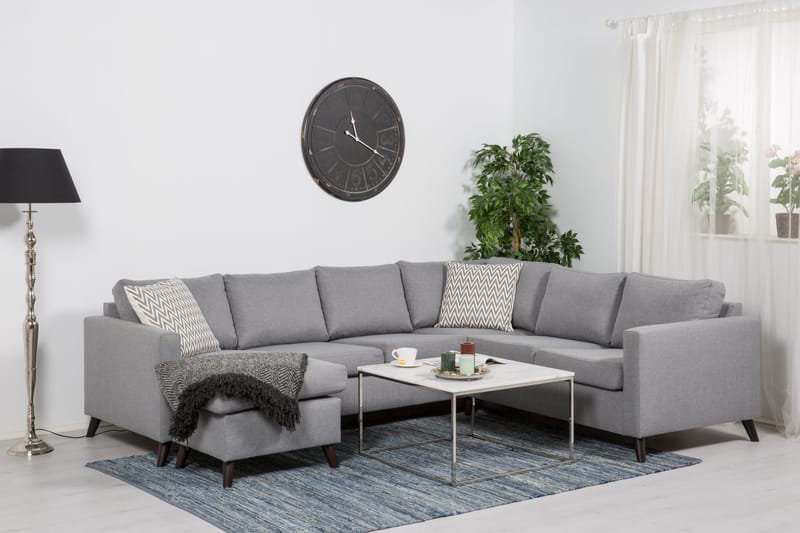 Zero Hjørnesofa med Divan Vendbar - Lysegrå - Møbler - Sofaer - Hjørnesofa - Hjørnesofa med divan