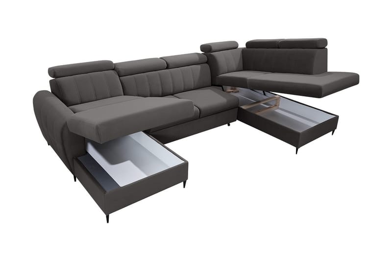 Hoffman Sofa med Divan og Sjeselong 4-seter - Grønn - Møbler - Sofaer - U-sofa