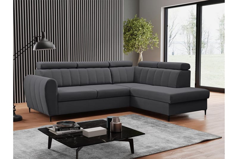 Hoffman Sofa med Sjeselong 3-seter - Grå - Møbler - Sofaer - Sofa med sjeselong