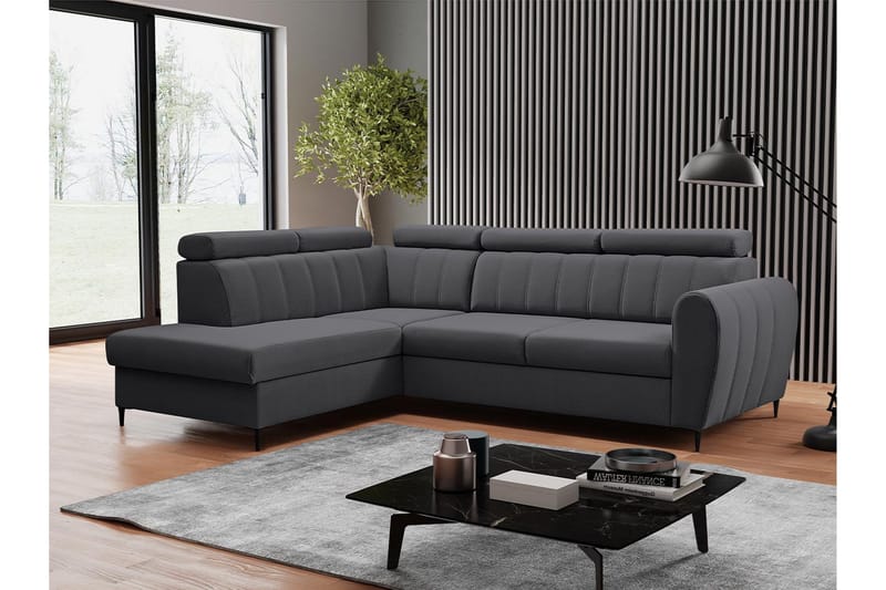 Hoffman Sofa med Sjeselong 3-seter - Grå - Møbler - Sofaer - Sofa med sjeselong