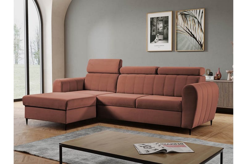 Hoffman Sofa med Sjeselong 3-seter - Kobber - Møbler - Sofaer - Sofa med sjeselong