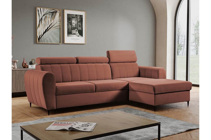 Hoffman Sofa med Sjeselong 3-seter - Kobber - Møbler - Sofaer - Sofa med sjeselong