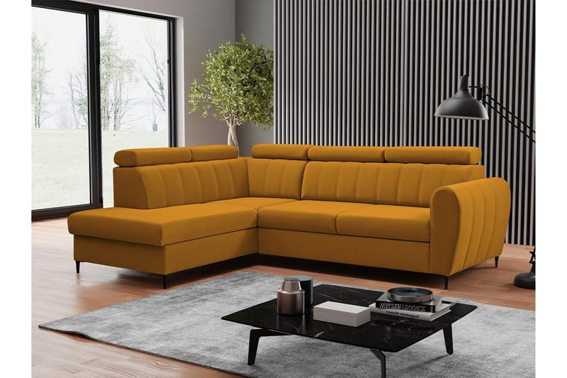 Hoffman Sofa med Sjeselong 3-seter - Oransje - Møbler - Sofaer - Sofa med sjeselong