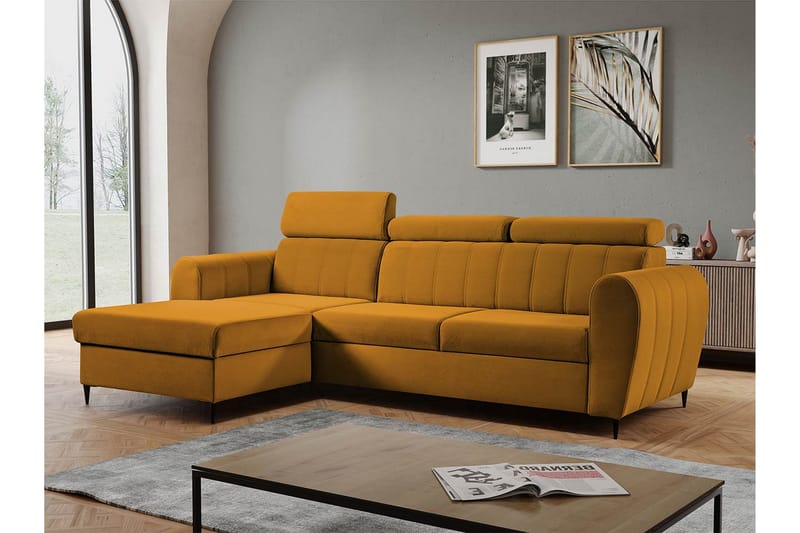 Hoffman Sofa med Sjeselong 3-seter - Oransje - Møbler - Sofaer - Sofa med sjeselong