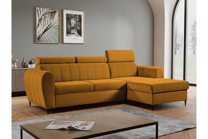 Hoffman Sofa med Sjeselong 3-seter - Oransje - Møbler - Sofaer - Sofa med sjeselong