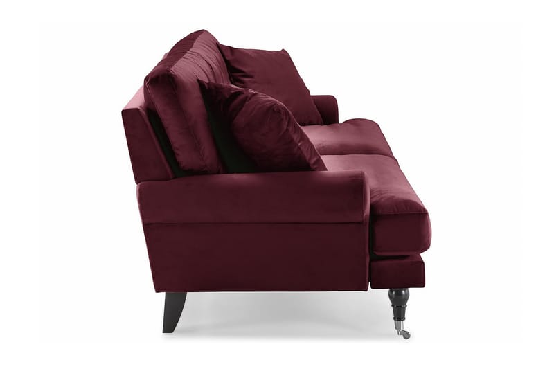 Andrew 3-seters Fløyelssofa - Lilla/Krom - Møbler - Sofaer - Howard sofa