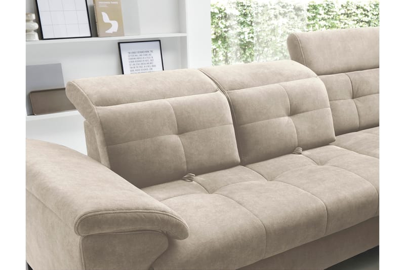 Inferne 5-seter Sofa med Sjeselong - Beige - Møbler - Sofaer - Sofa med sjeselong