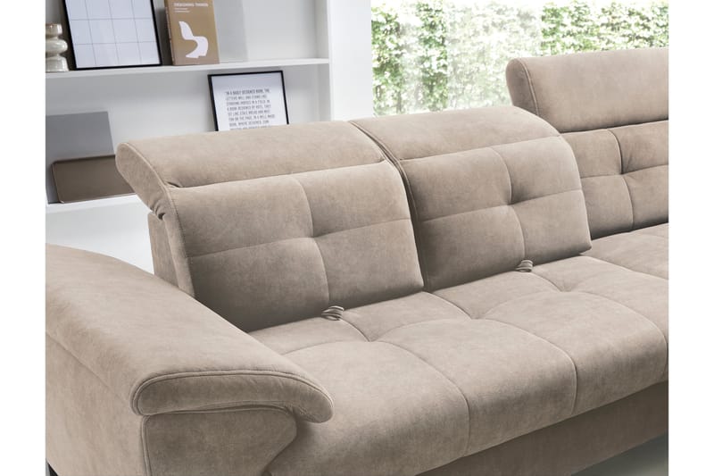 Inferne 5-seter Sofa med Sjeselong - Beige - Møbler - Sofaer - Sofa med sjeselong