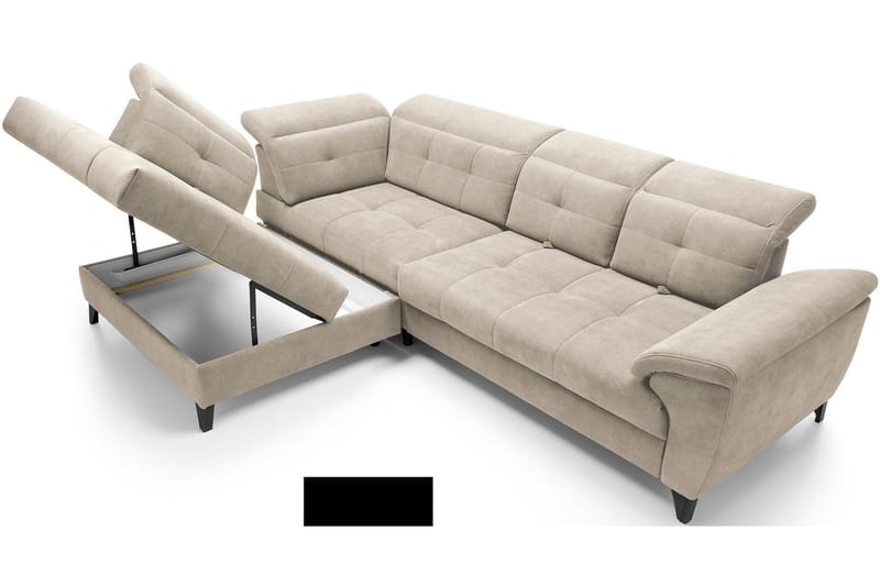 Inferne 5-seter Sofa med Sjeselong - Beige - Møbler - Sofaer - Sofa med sjeselong