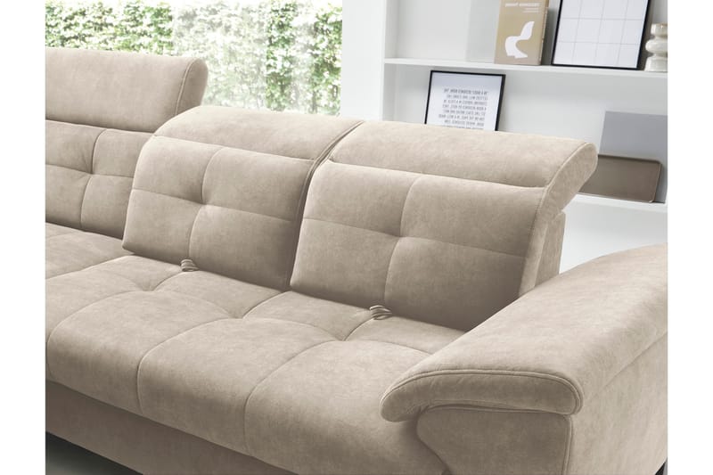 Inferne 5-seter Sofa med Sjeselong - Beige - Møbler - Sofaer - Sofa med sjeselong