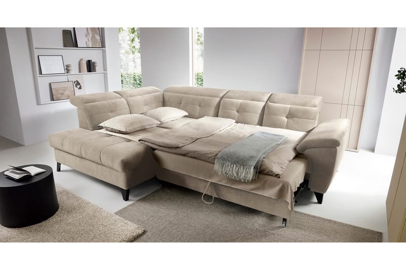 Inferne 5-seter Sofa med Sjeselong - Beige - Møbler - Sofaer - Sofa med sjeselong