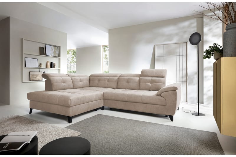 Inferne 5-seter Sofa med Sjeselong - Beige - Møbler - Sofaer - Sofa med sjeselong