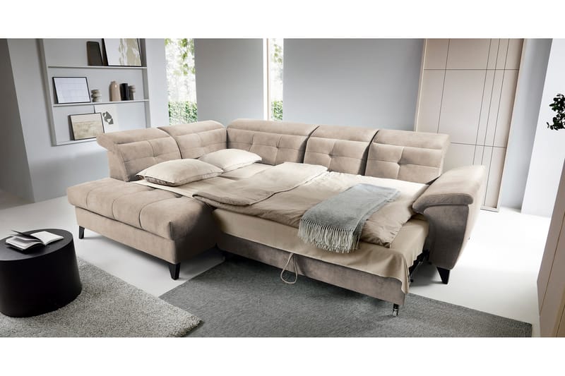 Inferne 5-seter Sofa med Sjeselong - Beige - Møbler - Sofaer - Sofa med sjeselong