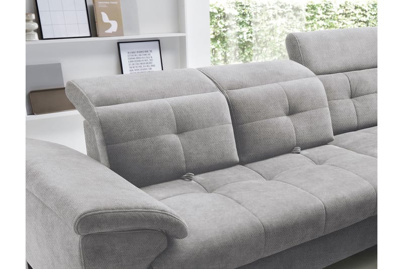 Inferne 5-seter Sofa med Sjeselong - Grå - Møbler - Sofaer - Sofa med sjeselong