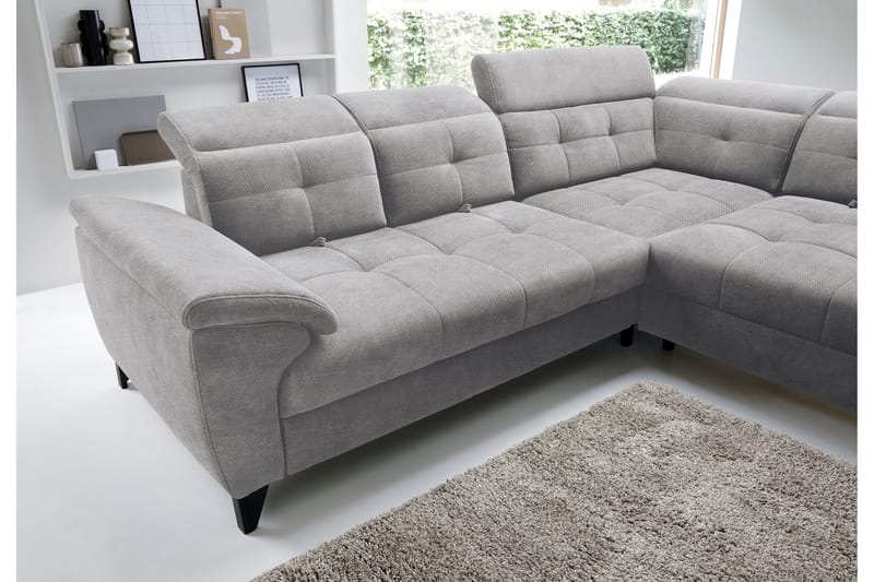 Inferne 5-seter Sofa med Sjeselong - Grå - Møbler - Sofaer - Sofa med sjeselong