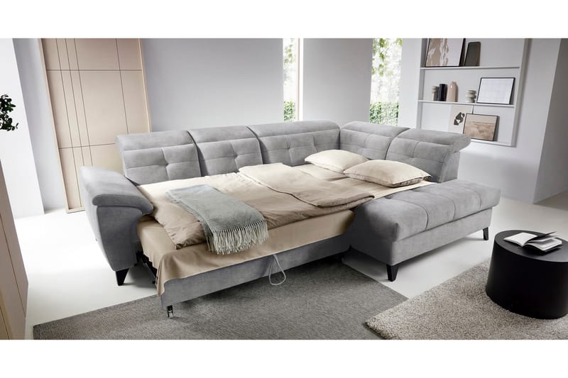 Inferne 5-seter Sofa med Sjeselong - Grå - Møbler - Sofaer - Sofa med sjeselong