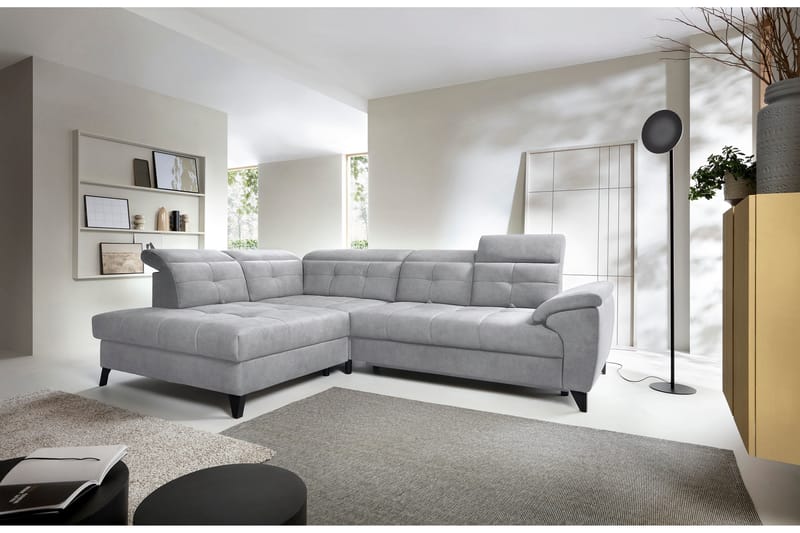 Inferne 5-seter Sofa med Sjeselong - Grå - Møbler - Sofaer - Sofa med sjeselong