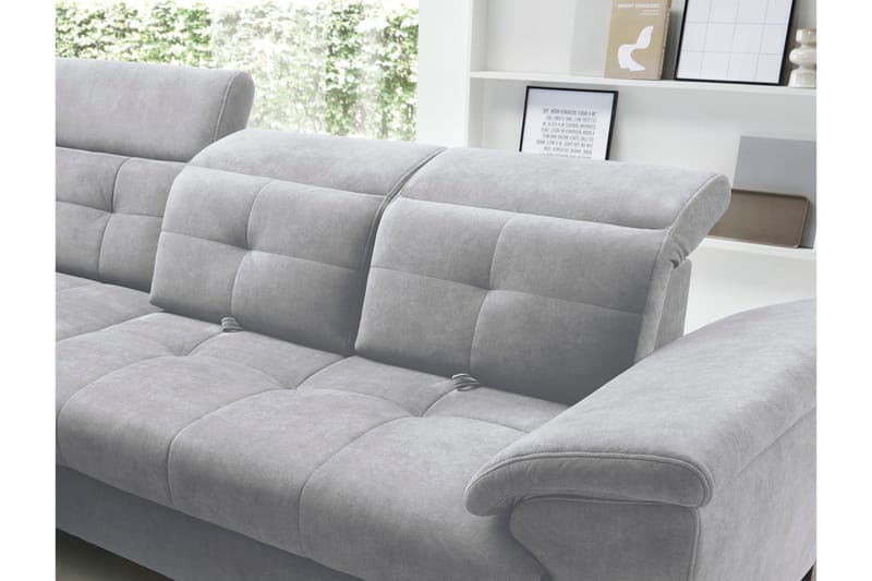 Inferne 5-seter Sofa med Sjeselong - Grå - Møbler - Sofaer - Sofa med sjeselong