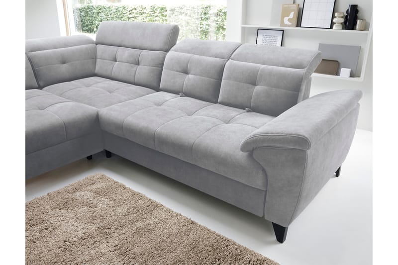 Inferne 5-seter Sofa med Sjeselong - Grå - Møbler - Sofaer - Sofa med sjeselong