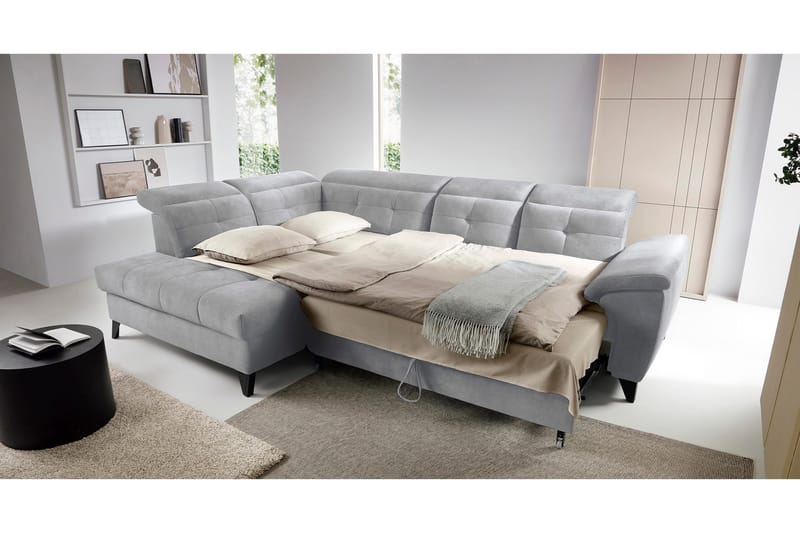 Inferne 5-seter Sofa med Sjeselong - Grå - Møbler - Sofaer - Sofa med sjeselong