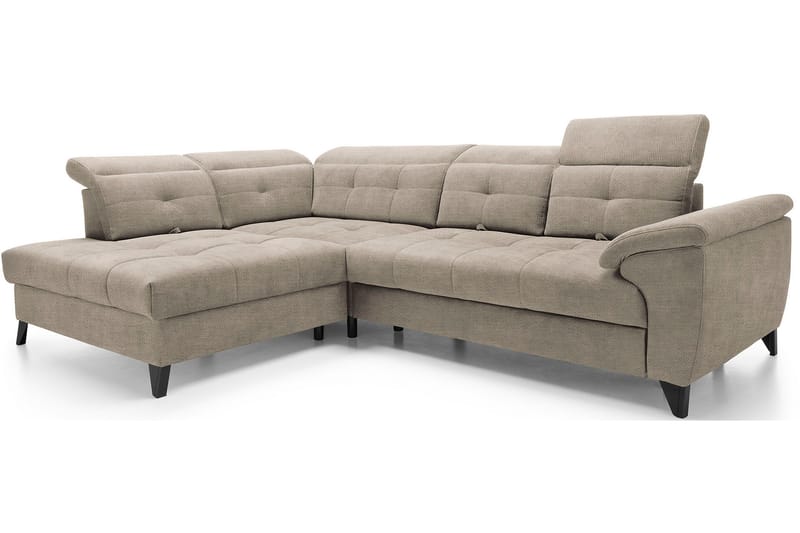 Inferne 5-seters Sofa med Sjeselong - Beige - Møbler - Sofaer - Sofa med sjeselong