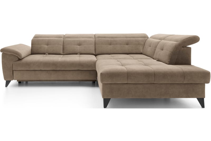 Inferne 5-seters Sofa med Sjeselong - Mørk beige - Møbler - Sofaer - Sofa med sjeselong