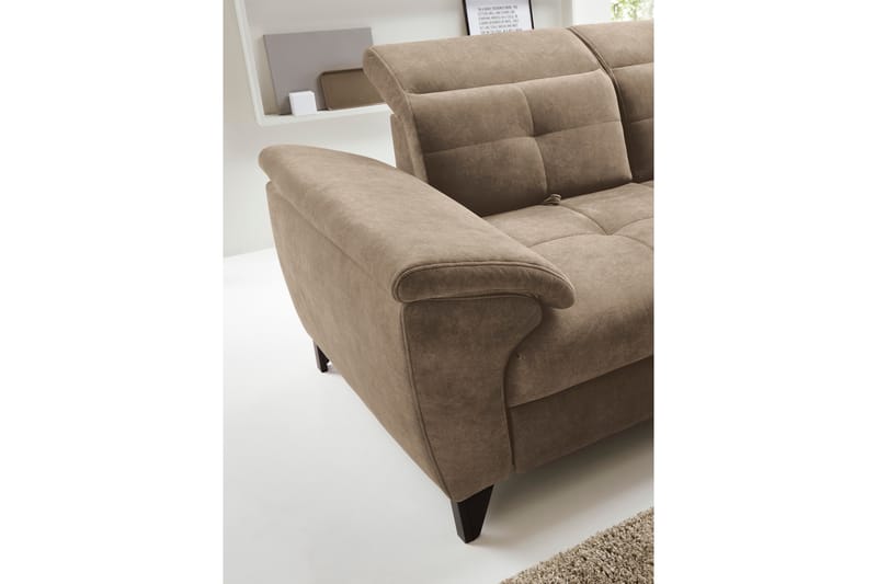 Inferne 5-seters Sofa med Sjeselong - Mørk beige - Møbler - Sofaer - Sofa med sjeselong