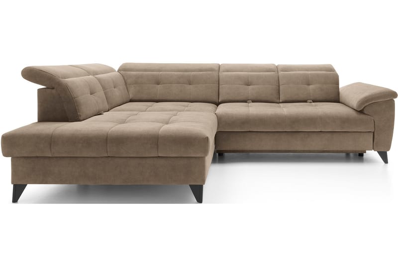 Inferne 5-seters Sofa med Sjeselong - Mørk beige - Møbler - Sofaer - Sofa med sjeselong