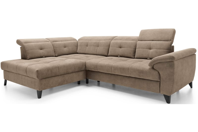 Inferne 5-seters Sofa med Sjeselong - Mørk beige - Møbler - Sofaer - Sofa med sjeselong