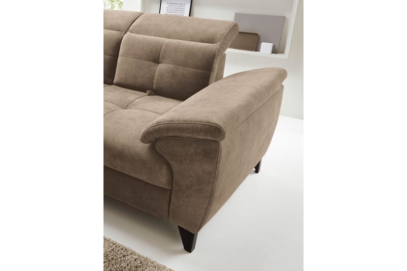 Inferne 5-seters Sofa med Sjeselong - Mørk beige - Møbler - Sofaer - Sofa med sjeselong